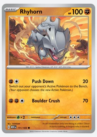 Rhyhorn — catalogusbeeld