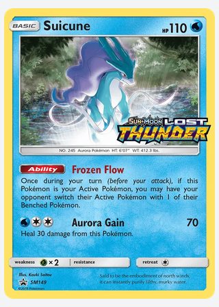 Suicune — catalogusbeeld