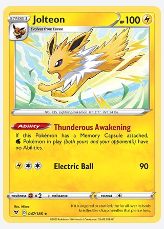 Jolteon — catalogusbeeld