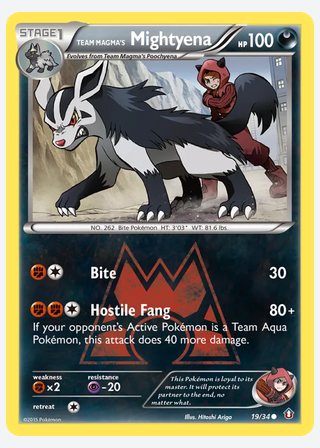 Team Magma's Mightyena — catalogusbeeld