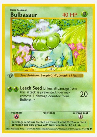 Bulbasaur — catalogusbeeld