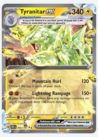 Tyranitar ex — catalogusbeeld