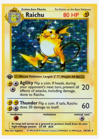 Raichu — catalogusbeeld