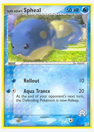 Team Aqua's Spheal — catalogusbeeld