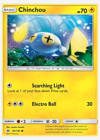 Chinchou — catalogusbeeld