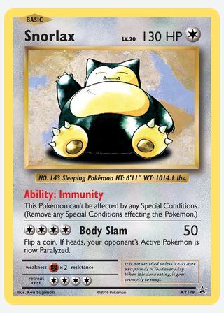 Snorlax — catalogusbeeld