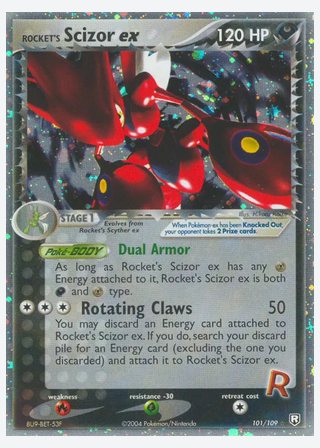 Rocket's Scizor ex — catalogusbeeld