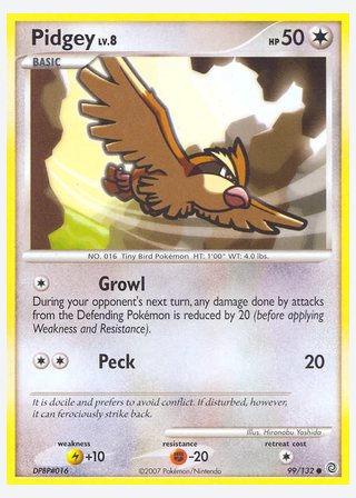Pidgey — catalogusbeeld