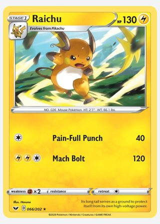 Raichu — catalogusbeeld