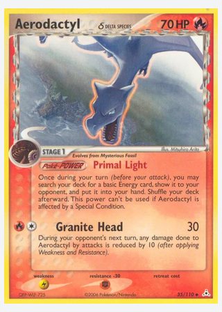 Aerodactyl δ — catalogusbeeld