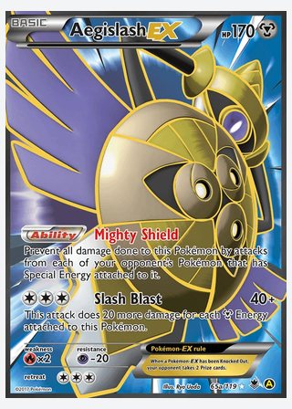 Aegislash EX — catalogusbeeld