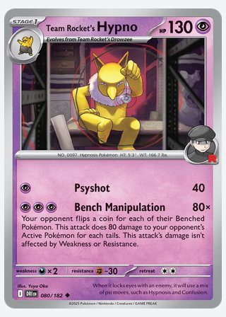Team Rocket's Hypno — catalogusbeeld