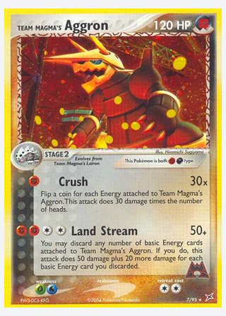 Team Magma's Aggron — catalogusbeeld