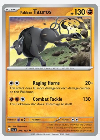 Paldean Tauros — catalogusbeeld