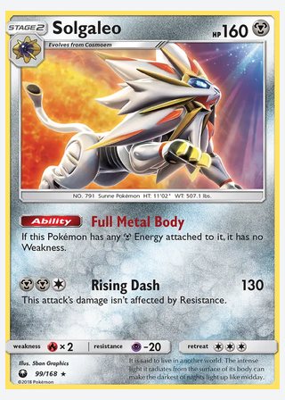 Solgaleo — catalogusbeeld