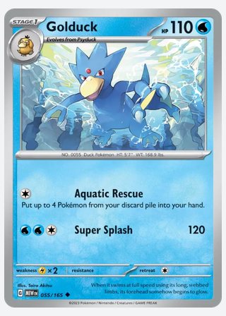 Golduck — catalogusbeeld
