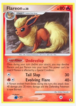 Flareon — catalogusbeeld
