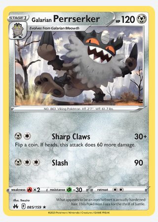 Galarian Perrserker — catalogusbeeld