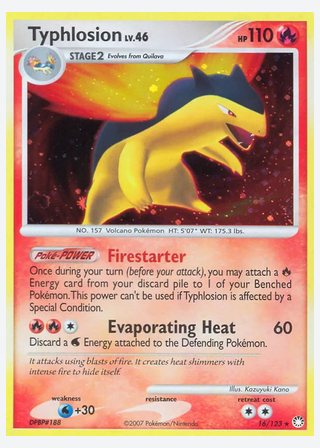 Typhlosion — catalogusbeeld