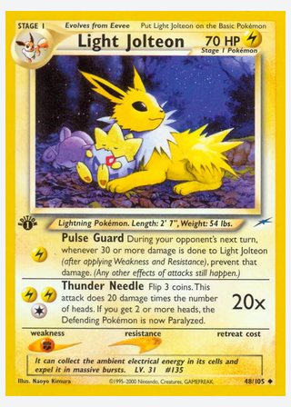 Light Jolteon — catalogusbeeld