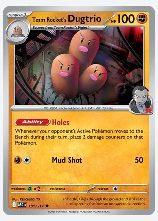 Team Rocket's Dugtrio — catalogusbeeld
