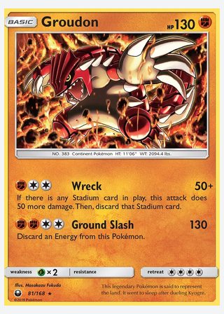 Groudon — catalogusbeeld