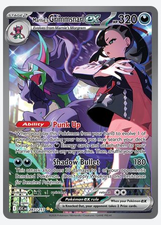 Marnie's Grimmsnarl ex — catalogusbeeld