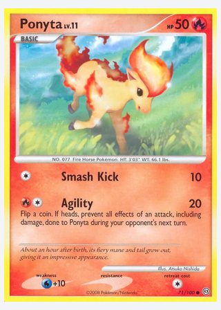 Ponyta — catalogusbeeld