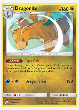 Dragonite — catalogusbeeld