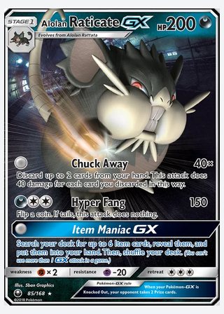 Alolan Raticate GX — catalogusbeeld