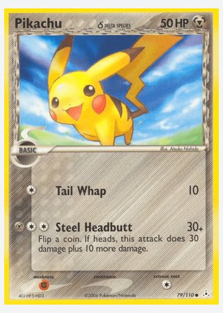 Pikachu δ — catalogusbeeld