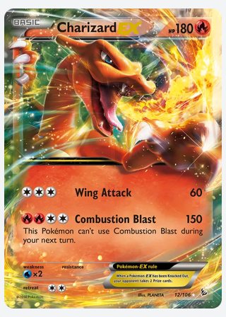 Charizard EX — catalogusbeeld