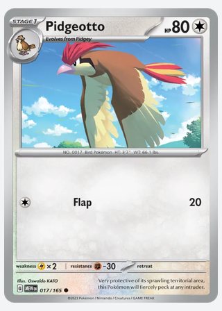 Pidgeotto — catalogusbeeld