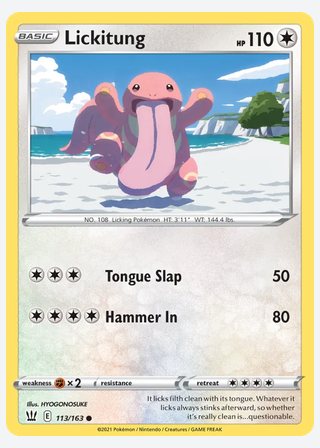 Lickitung — catalogusbeeld