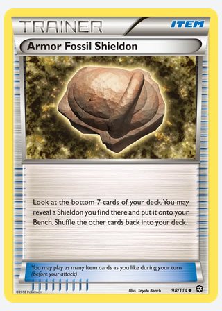 Armor Fossil Shieldon — catalogusbeeld