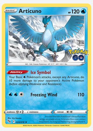 Articuno — catalogusbeeld