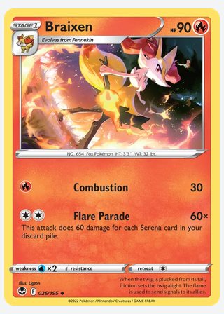 Braixen — catalogusbeeld
