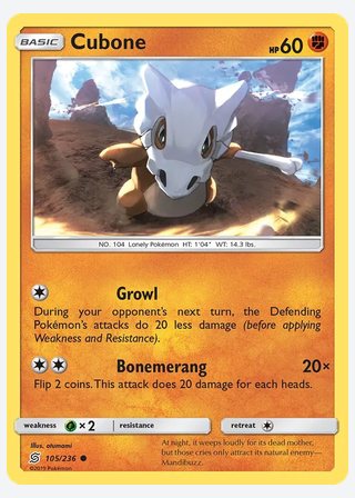 Cubone — catalogusbeeld