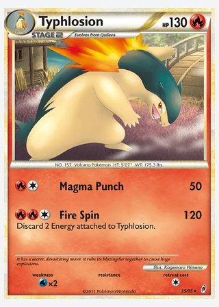 Typhlosion — catalogusbeeld