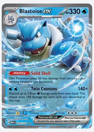 Blastoise ex — catalogusbeeld