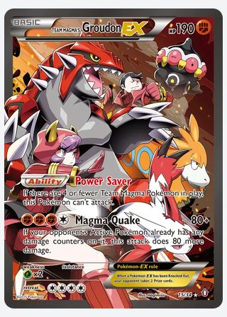 Team Magma's Groudon EX — catalogusbeeld