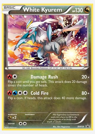 White Kyurem — catalogusbeeld