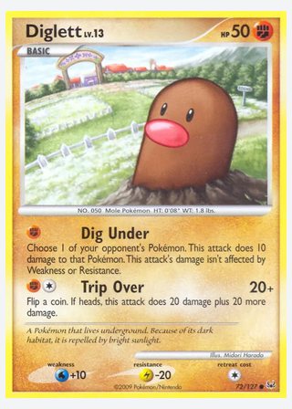 Diglett — catalogusbeeld