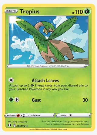 Tropius — catalogusbeeld