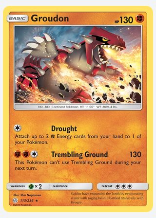 Groudon — catalogusbeeld