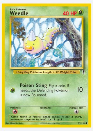Weedle — catalogusbeeld