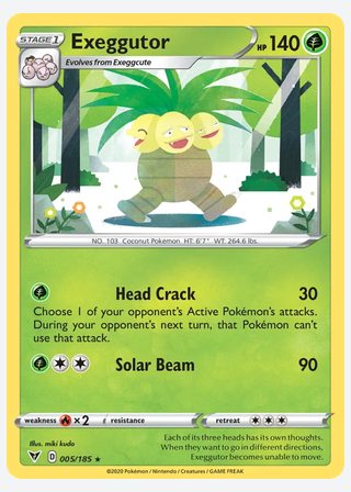 Exeggutor — catalogusbeeld