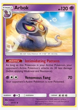 Arbok — catalogusbeeld