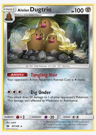 Alolan Dugtrio — catalogusbeeld
