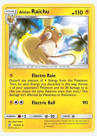 Alolan Raichu — catalogusbeeld